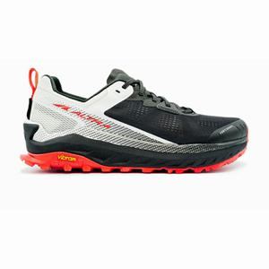 Black / White Men's Altra Olympus 4 Trail Shoes | OZIJ70483