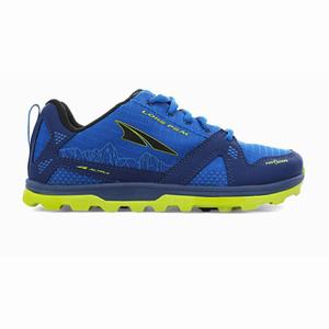 Blue / Light Green Kids' Altra Youth Lone Peak Trail Shoes | VTCW09587