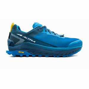 Blue / Yellow Men's Altra Olympus 4 Trail Shoes | EZPJ61487