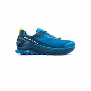 Blue / Yellow Women's Altra Olympus 4 Trail Shoes | IJXH13465