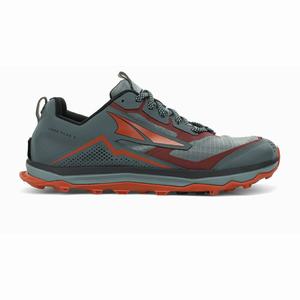 Grey / Orange Men's Altra Lone Peak 5 Trail Shoes | YXML92541